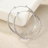 Concise Vintage Silvery Plated Round Hoop Earrings for Women's  Exquisite Daily Party Earrings Jewelry Accessories Gifts