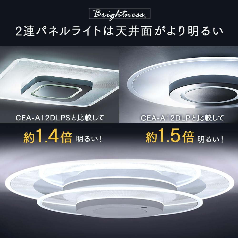 Iris Ohyama LED Ceiling Light, CEA-A12DLPS, White, for Indirect Lighting, Light Guide Plate, Dimmable, and Color-Adjustable, Suitable for 12 Tatami