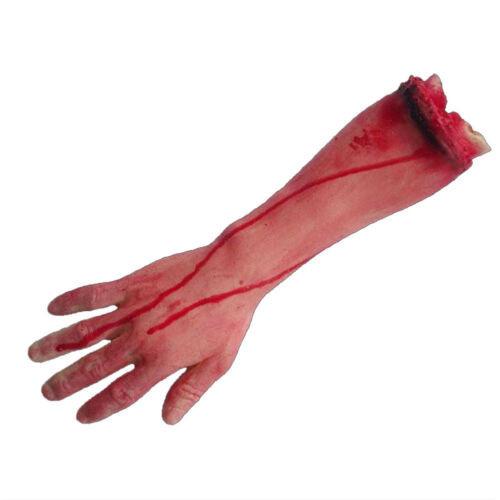 Scary Fake Halloween Body Parts Bloody Severed Arm Hand Foot Props Spoof Tricky