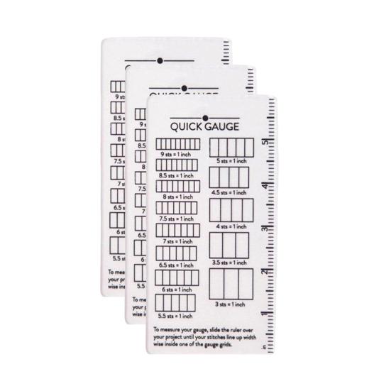 Quick Gauge Ruler No Counting Needed Stitch Gauge Transparent Stitch Measurement Tool with Inch Scale Grid for Sewing Crochet Projects