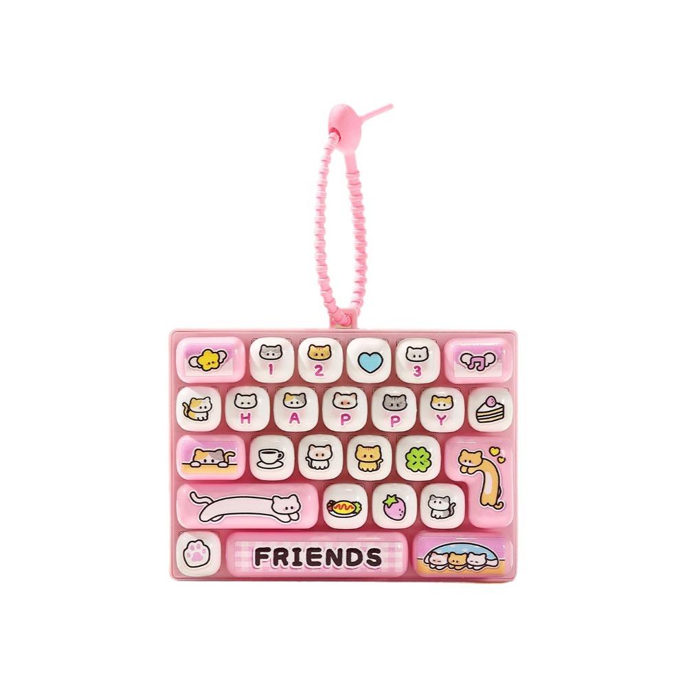 Creative 26 Keys Keyboard Fidget Keychain 26 Keys Keyboard Keychain  Party Favor Gift