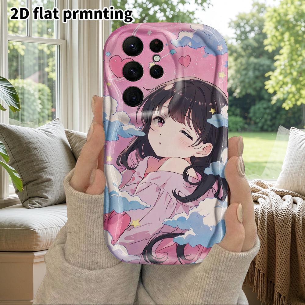 Phone Case: 2D Flat Samsung Galaxy A34 A35 M05 M06 S20 S22 S21 FE Plus 5G Protective Case, Couple Style, Nebula Girl, Christmas and Halloween Gift
