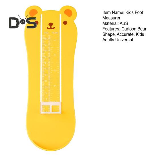 Kreslený medvěd Měřicí zařízení na nohy Kojenci Děti Dospělí Měřidlo délky chodidla Pravítko pro určení velikosti bot Domácí měřič chodidel Tabulka pro přesné měření