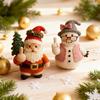 1/2/4Pcs Christmas Crocheted Santa Claus Ornament Handmade Knitted Yarn Middle Finger Santa