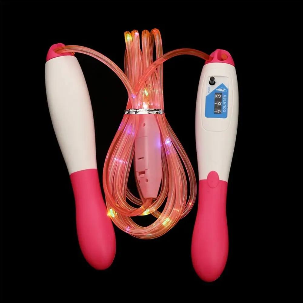 Luminous LED Jump Ropes Fun Fitness Coordination Glowing Skipping Rope Counting Enhance Flexibility Light Up Jump Ropes