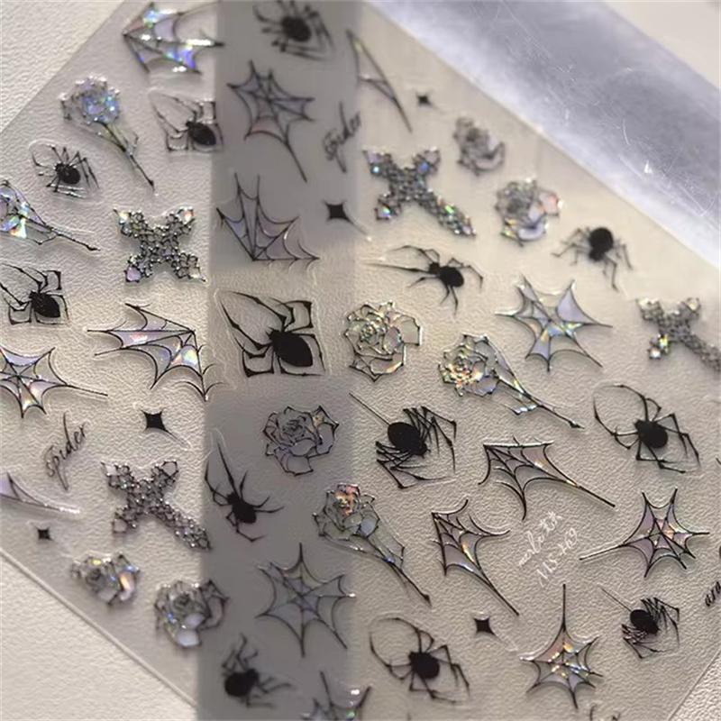1PCS French Jelly Nail Stickers Dreamy Bubble Meteor Butterfly Star Moon Self Adhesive Stickers For Nail DIY Nail Art Decoration