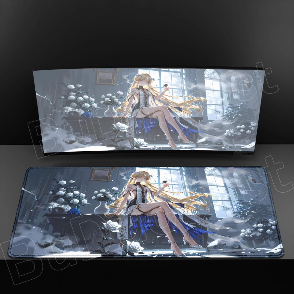 HD Print Wuthering Waves Cartethyia Mouse Pad Desk Protector Cartoon Anime Rubber Mat Game Mousepad Keyboard Mats Kawaii Deskmat