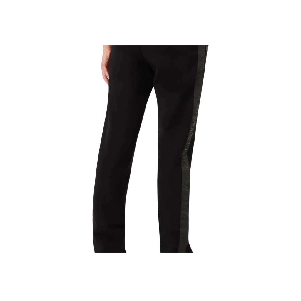 Emporio Armani Letter Logo Woven Elastic Mid-Waist Knitted Sports Pants Women bottoms Black 6L2P6C-1JHSZ-0999