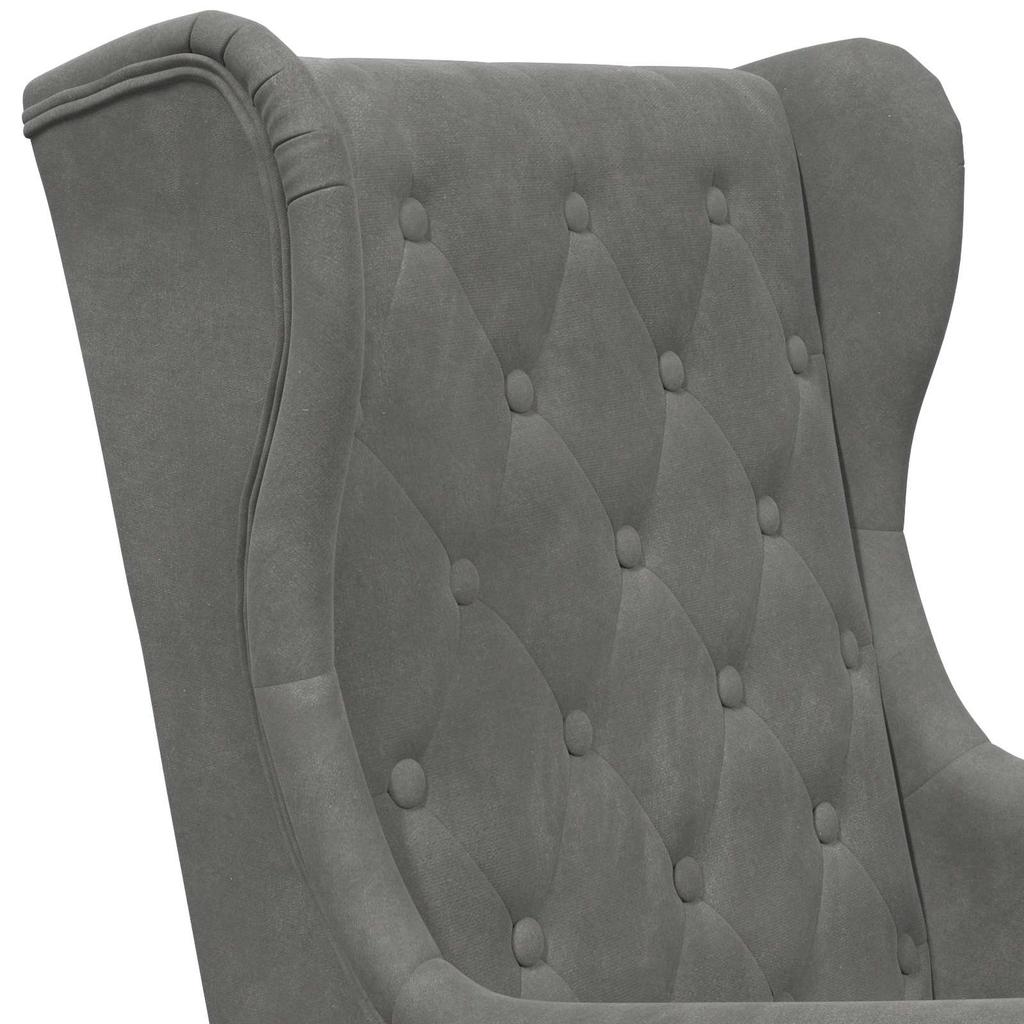 Armchair Dark Grey Velvet