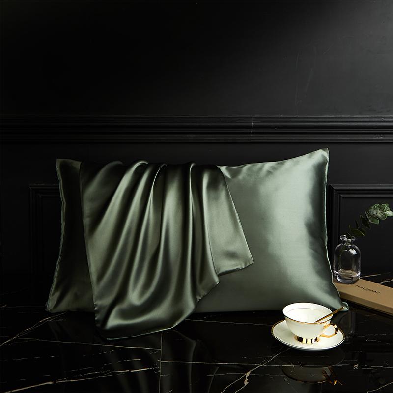 100% Natural Mulberry Silk Pillowcase designed for Hair and Skin - Front in Pure Silk and Back in Breathable Lyocell Fiber 1 Pack