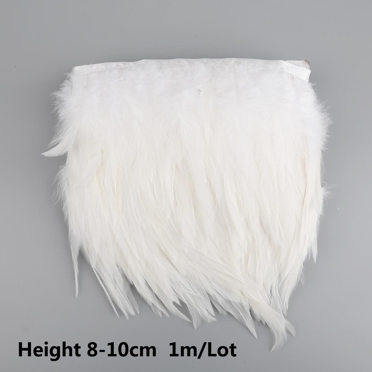 

Різнокольорове оздоблення з курячого пір я 8-10 см. Полотно з боків. Оздоблення одягу з пір я курячого фазана. Весільні прикраси 8-10cm 1meter білий