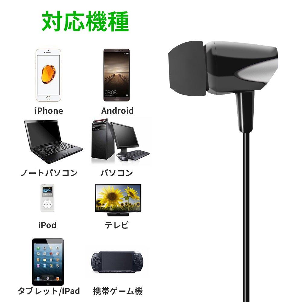 WEUTOP Stereo Einzelohr-Fernbedienung 1m Kopfhörer, Geschlossene Bauform, In-Ear, L-förmiger Stecker, Steuerung, Mikrofon, Freisprecheinrichtung, (Schwarz)