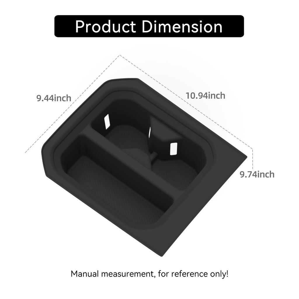 LUCKEASY for Kia Telluride 2027 Base LX Trim Full Coverage Center Console Cup Holder Storage Tray Silicone Car Accessories Black