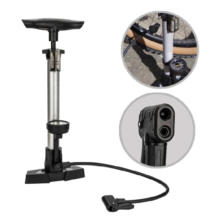 Multipurpose Bicycles Floor Pump 160PSI Highly Pressure Tire Inflator with Gauge Portable Air Pumps Basketball Inflator