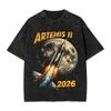 Vintage Tshirt Artemis Ii April 1 2026 Moon Mission Space Exploration Cotton Tshirts Fashion Tee Shirt Man Summer Y2k Tops