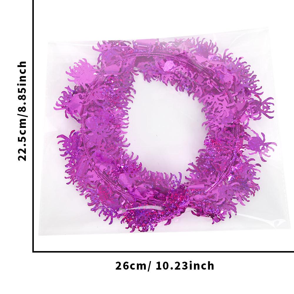 75 Meter Decorative Halloween Wire Garland With Colorful Pumpkin Skeleton Bat And Spider Designs For Spooky Vibes