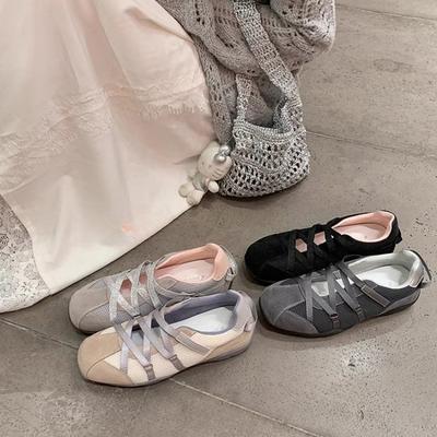 New Soft Leather Thick-soled Casual Shoes for Women In Niche Dance Sports Shoes