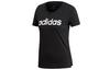 Adidas T Shirts Women's Black Crew Neck Moderate Straight Fit EI4569