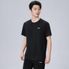 Li-Ning Solid Color Loose Fit Round Neck Drop Shoulder Short Sleeve T-Shirt Men Tops Black AHSU977-1