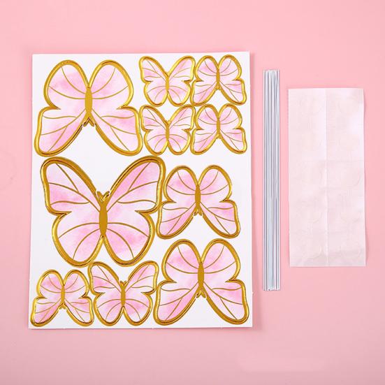 Cake Topper Anti-fall Innovative Lightweight Realistic Butterfly Baking Insert Card Party Decor
