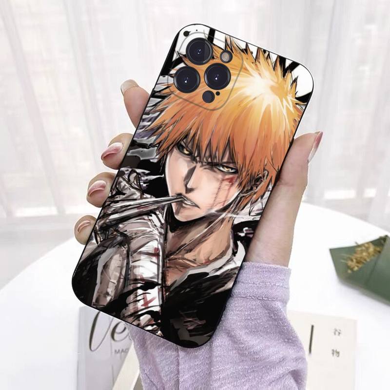 Capa de celular japonesa anime Bleach Silicone macio para iPhone 14 13 12 11 Pro Mini XS MAX 8 7 6 Plus X 2020 XR Shell
