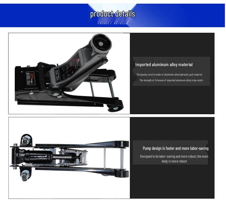 2.5 Ton Heavy Duty Horizontal Hydraulic Jack for SUVs, Off-road & Small Cars
