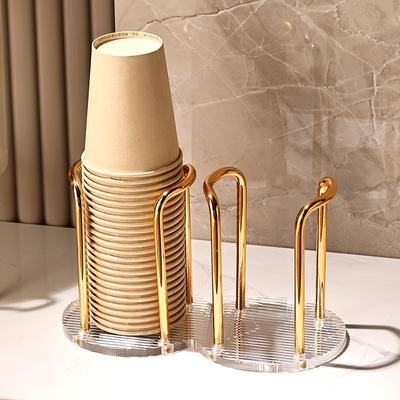 Supporto per bicchieri monouso di lusso, distributore di tazze da tè e acqua, scaffale con supporto per tazze a bastoncino più lungo, organizer per la casa