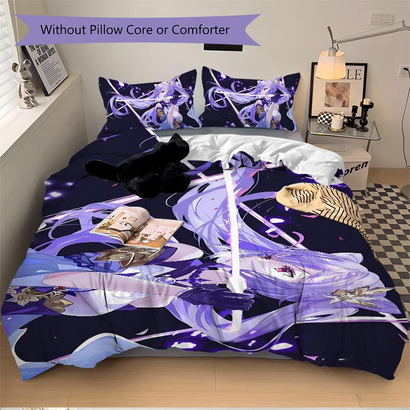 3Pcs Ethereal Sword Dance Bedding Set Soft Fabric Duvet Cover Pillowcases Christmas Xmas Halloween Gift 1 Duvet Cover 2 Pillowcase S168