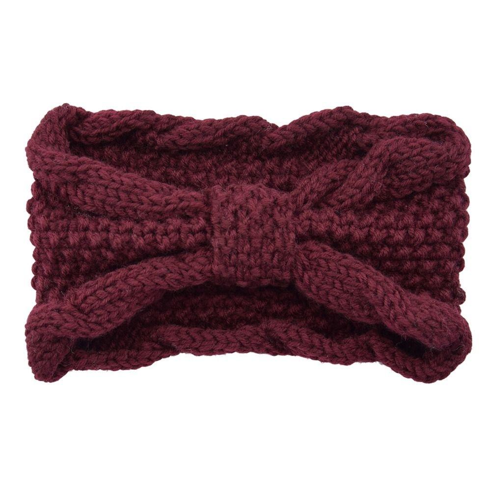 Turban Headwrap Winter Knitted Headband Ear Warmer Bow Twist Hair Band Soft Crochet Headband