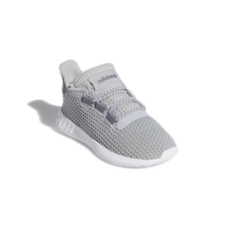 adidas Originals Tubular Dusk El I Round Toe Lace-Up Slip-Resistant Durable Breathable Low-Top Walking Shoes Baby Shoes Gray B42060