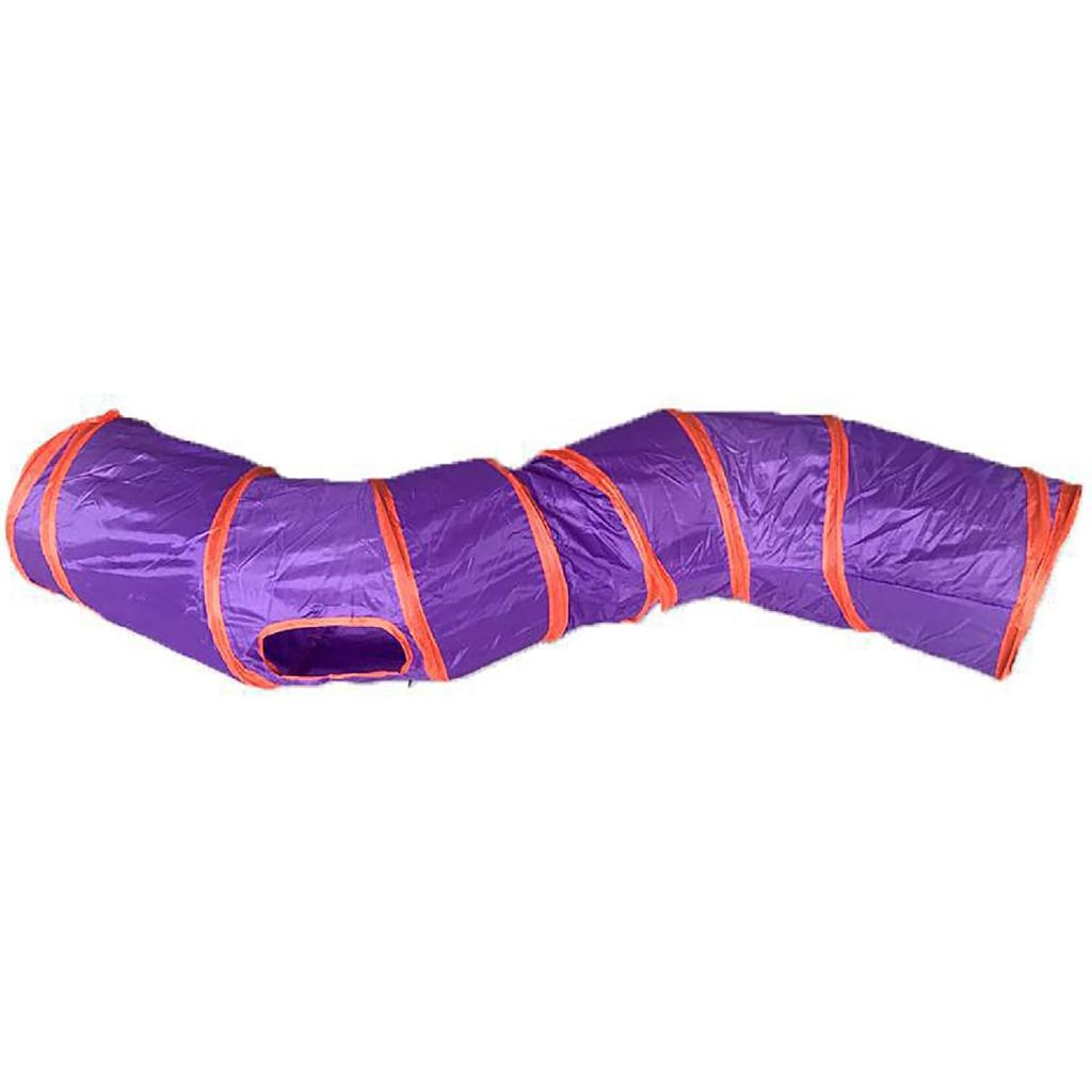 Cat Tunnel for Indoor Cats Interactive, Rabbit Tunnel Toys, Pet Toys Play Tunnels for Cats Kittens Rabbits Puppies Crinkle Pop Up Rainbow 47" Shape S