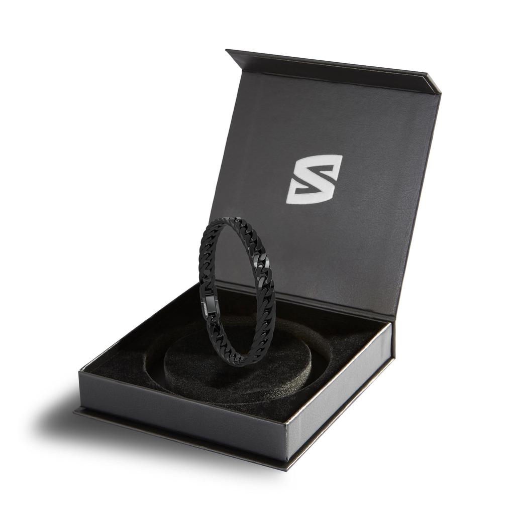 Bracelet Men Black Men Stainless Steel Bangle Bangle Jewelry Manpals La Honbre Negra Day Anniversary [SERASAR] Father's