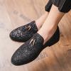 Fashion 37~48 Plus Size White Italian Glitter Loafers Mens Sequin Shoes Men Pointed Toe Dress Weddings Shoes Classic Loafer Formal Shoe