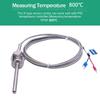 800°C Degree High Temperature Sensor Thread NPT 1/2  Stainless Steel Probe K Type PT100 Thermocouple Tube Temperature Controller