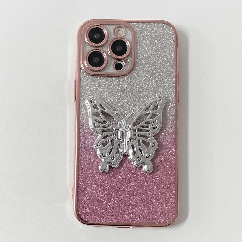 Glitter hollow butterfly suitable for OPPO A3pro mobile phone case Reno12 fashion ins electroplating anti-drop protective case