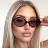 Sexy Small Oval Leopard Sunglasses Women Lovely Ins No Makeup Plain Glasses Frame Men Eyewear Cute Decorative Computer Glasses