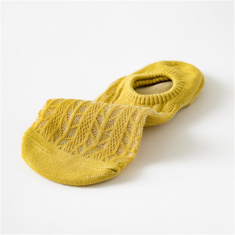Women Summer Non-Slip Invisible Boat Socks Shallow Mesh Breathable No Show Socks
