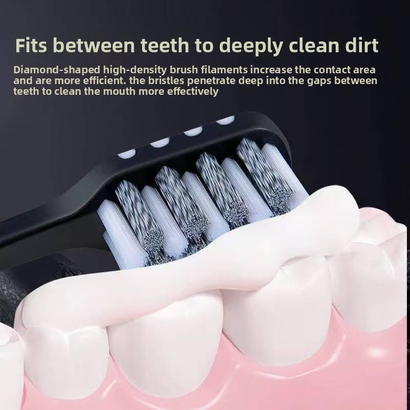 Medium Hard Bristle Toothbrush for Home Use with Ergonomic Design and Powerful Stain Removal