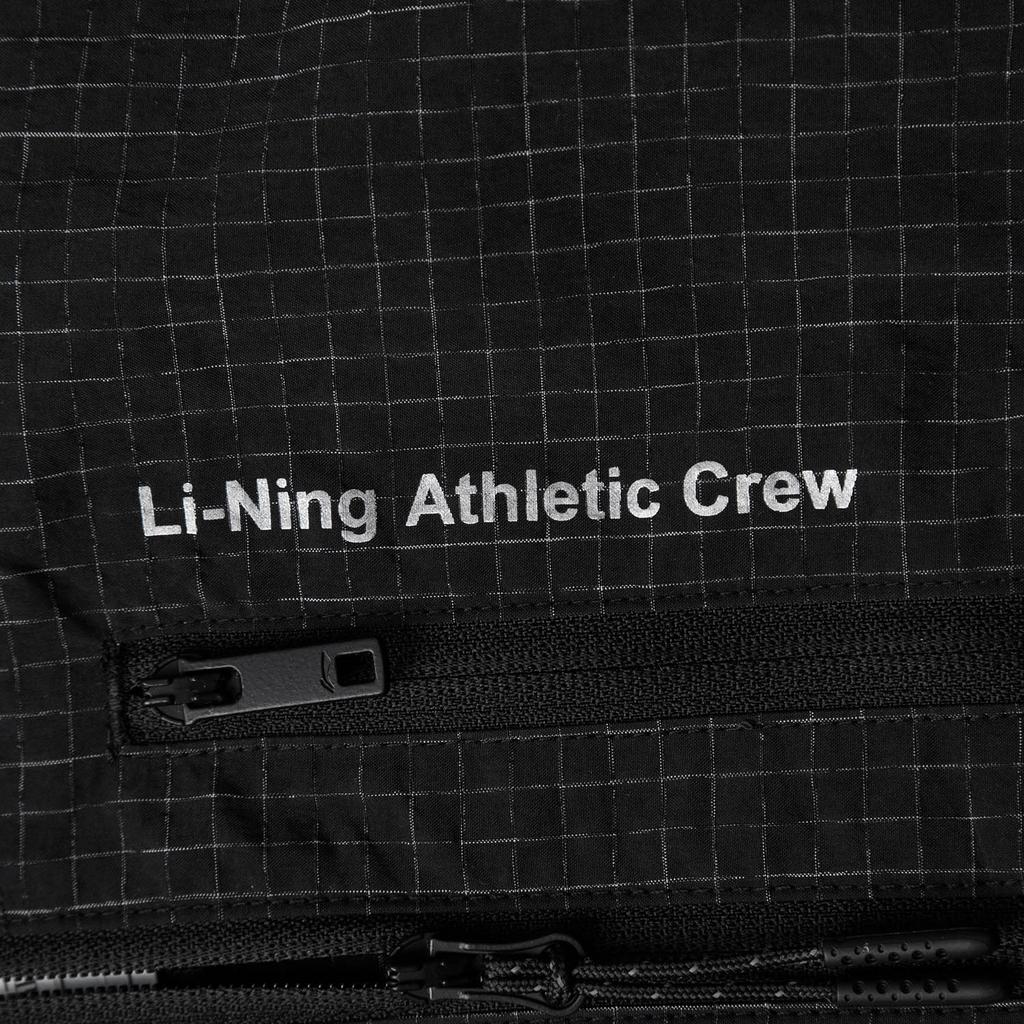 Li Ning Comfortable Plaid Stand Collar Zipper Simple Versatile Loose Breathable Vest Men Vests Black AMDV083-1