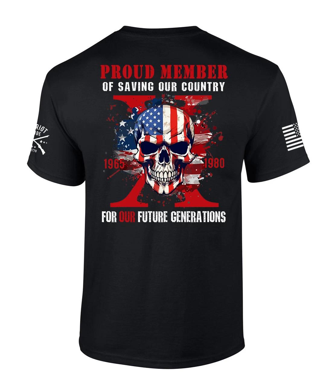 Patriot Pride Mens Proud Member Gen X Saving Our Country For Future Gens Short XL