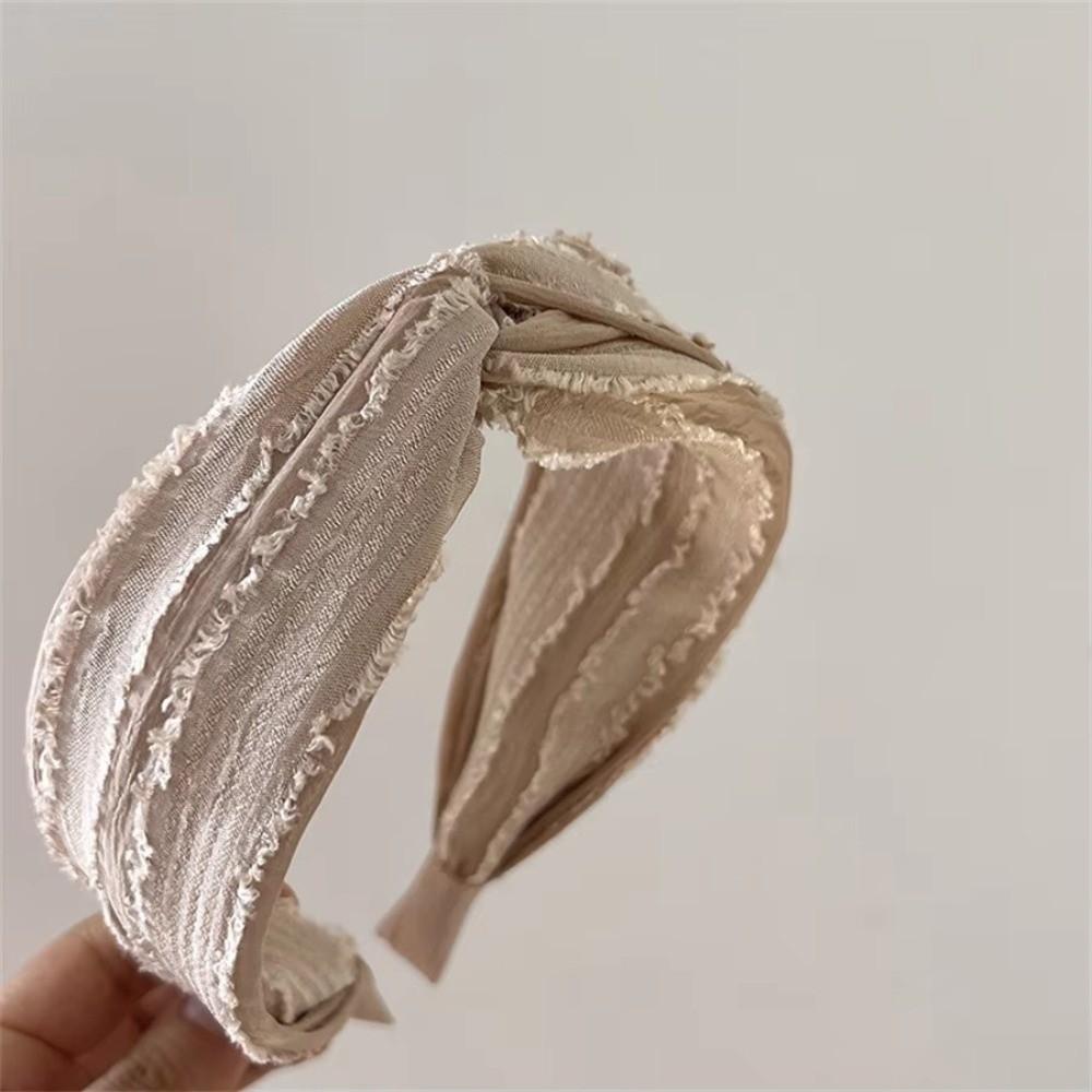 Twill Fabric Women's Knotted Headband Solid Color Twill Headband Hair Accessories Shopping Wear