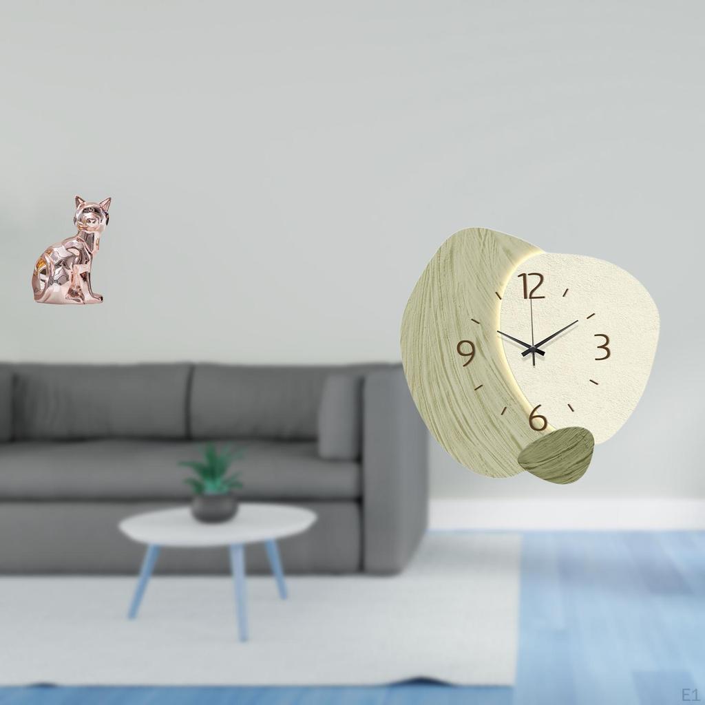 Sculpture Wall Clock Decorative Figurine Animal Art Ornament for Fireplace Kitchen Office Farmhouse