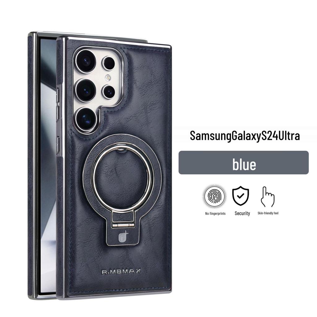 Samsung S26 Ultra Leather Magnetic Stand & Drop-proof Racket Case