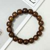 Men's Handmade Wooden Beaded Bracelet Natural Elastic Bangle DIY Beading Charms Christmas Jewelry Gift