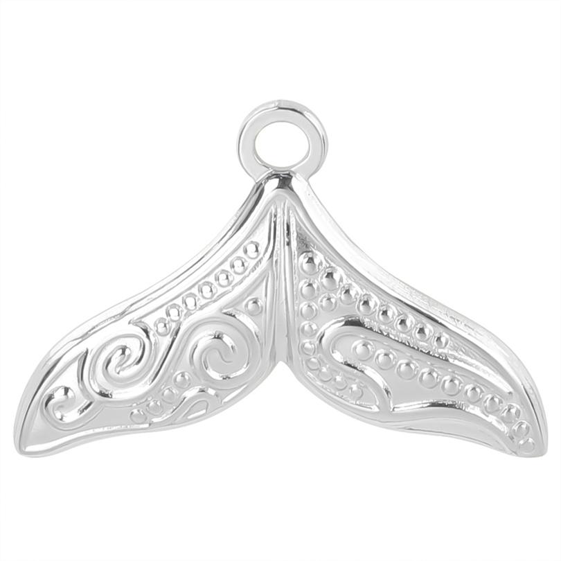 6pcs No Fade Sea Wave Shell Marine Organism Stainless Steel Charms For Jewelry Making Supplies DIY Women Men Pendant Waterproof