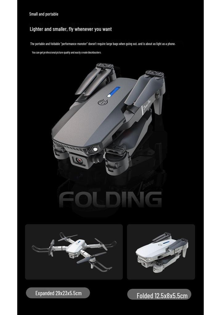CrossE88 Pro 4K HD Drone Toy: Foldable E99 Quadcopter with Remote Control (E525)