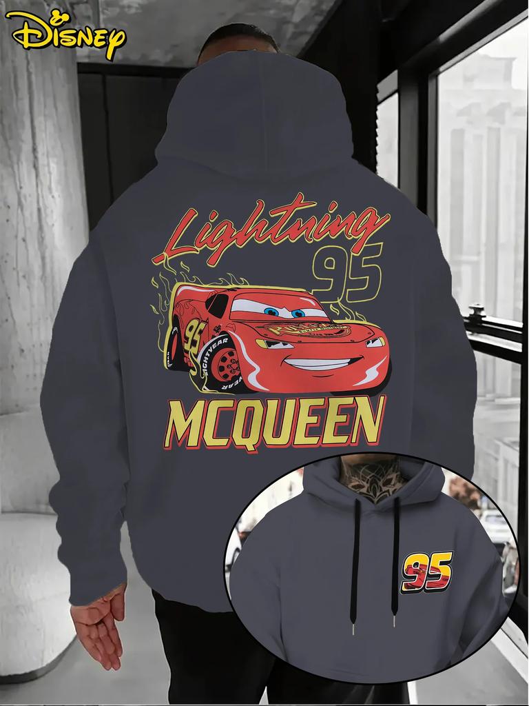 2025 Disney Cars Lightning McQueen Hoodie Loose Hoodie Sweatshirt Birthday Gift for Disney Pixar Cars Fans