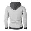 Men Jacket Autumn Winter Casual Fleece Coat Bomber Collar Fashion Hooded Outwear