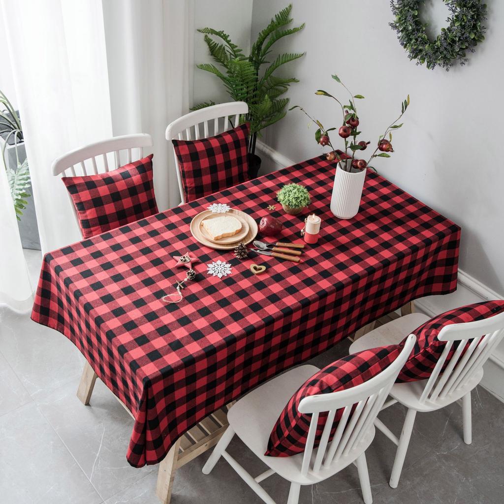Checkered Square Tablecloth Kitchen, Wedding Party, Holiday Dining Table Decoration Tablecloth