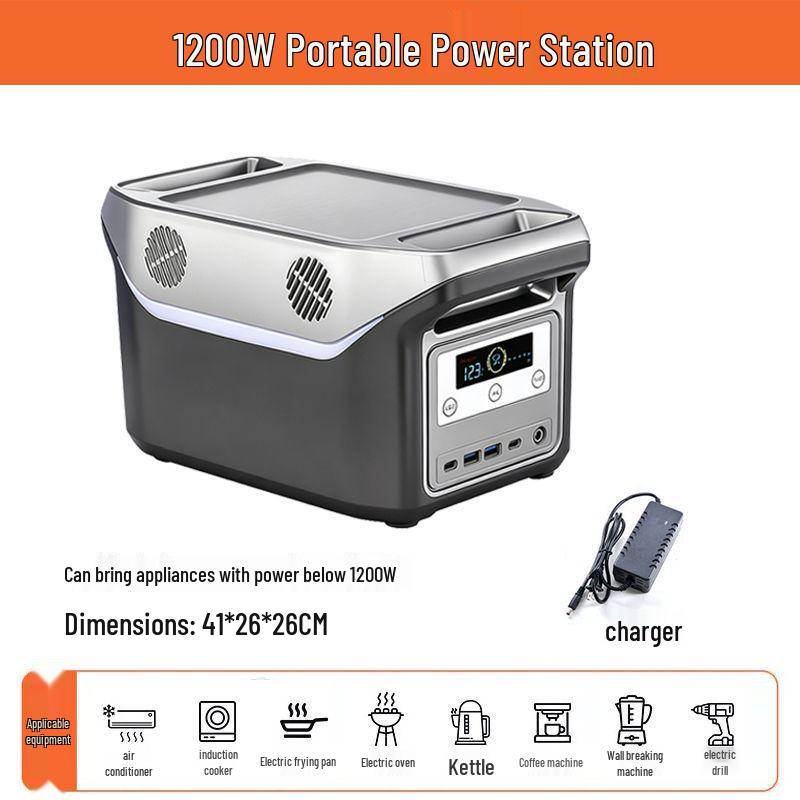 220V Portable Solar Power Supply: 2000W Large Capacity for Household Emergency & Lighting
